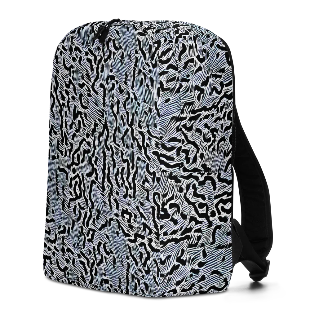 Noir Zebra on Minimalist Backpack — Left