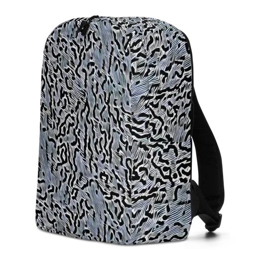 Noir Zebra on a Minimalist Backpack