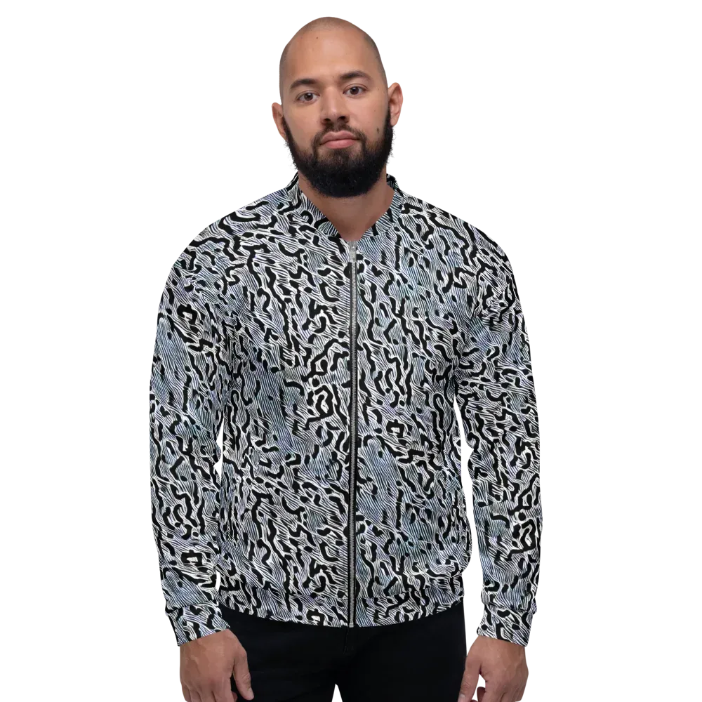 Noir Zebra on Bomber Jacket — Front