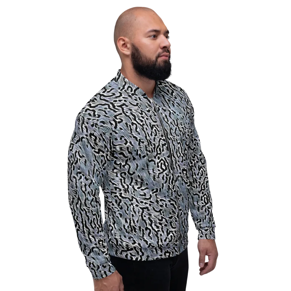 Noir Zebra on Bomber Jacket — Right