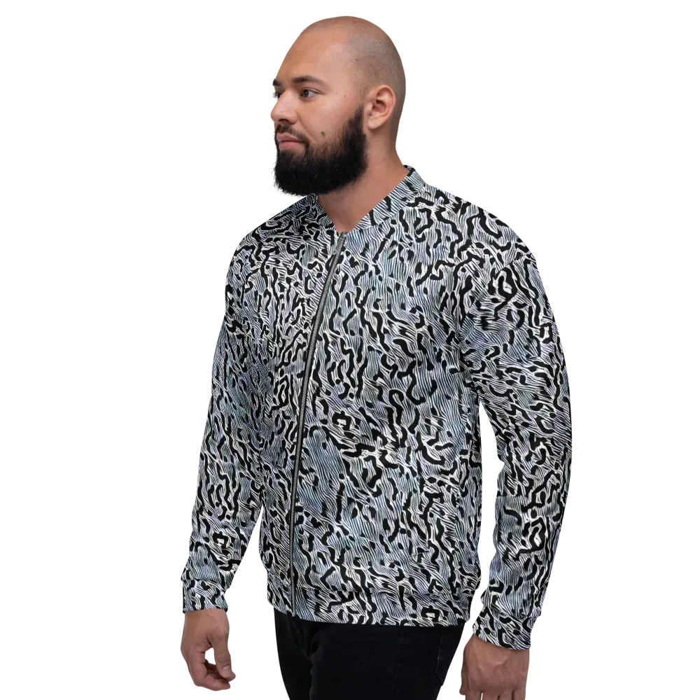 Noir Zebra on Bomber Jacket — Left