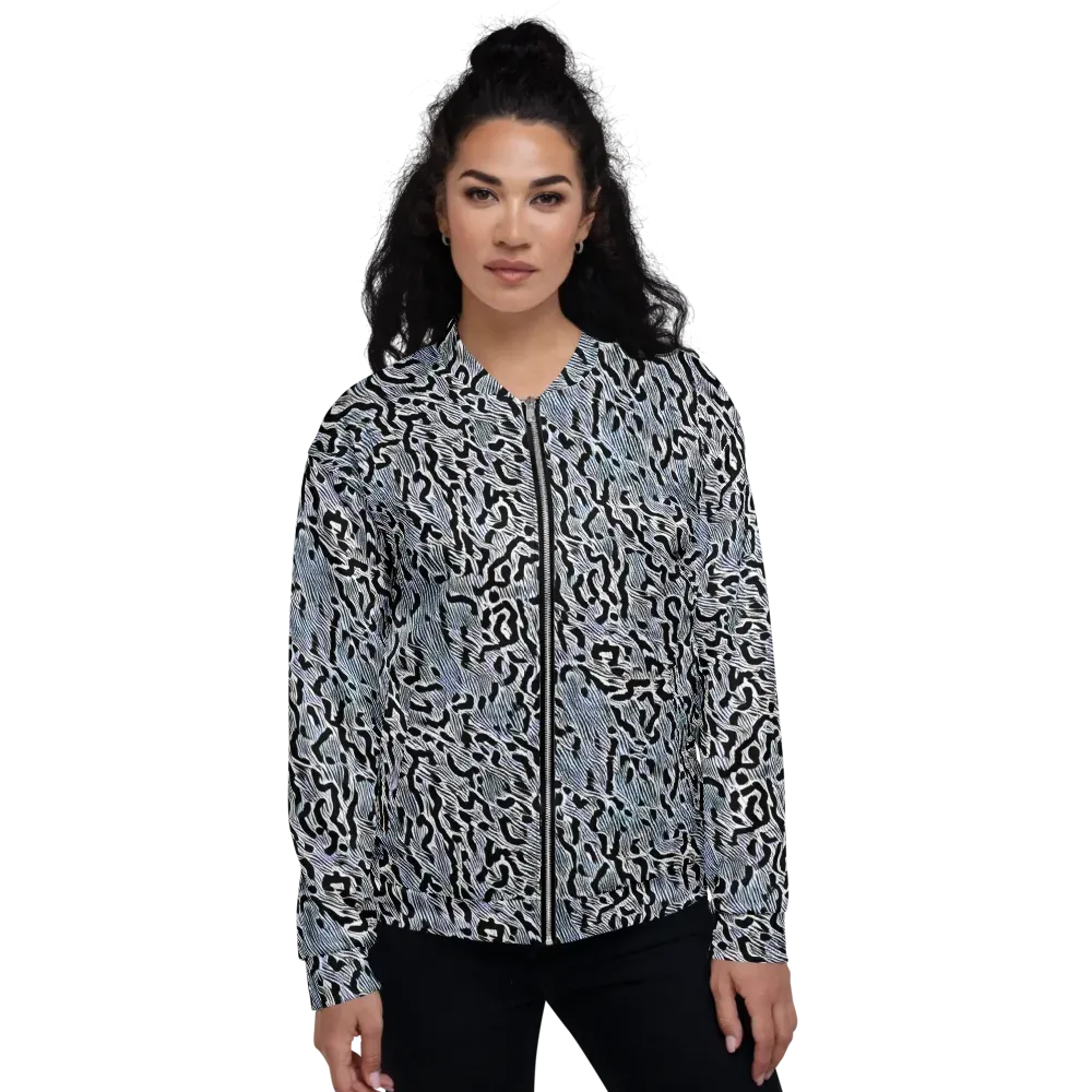 Noir Zebra on Bomber Jacket — Front