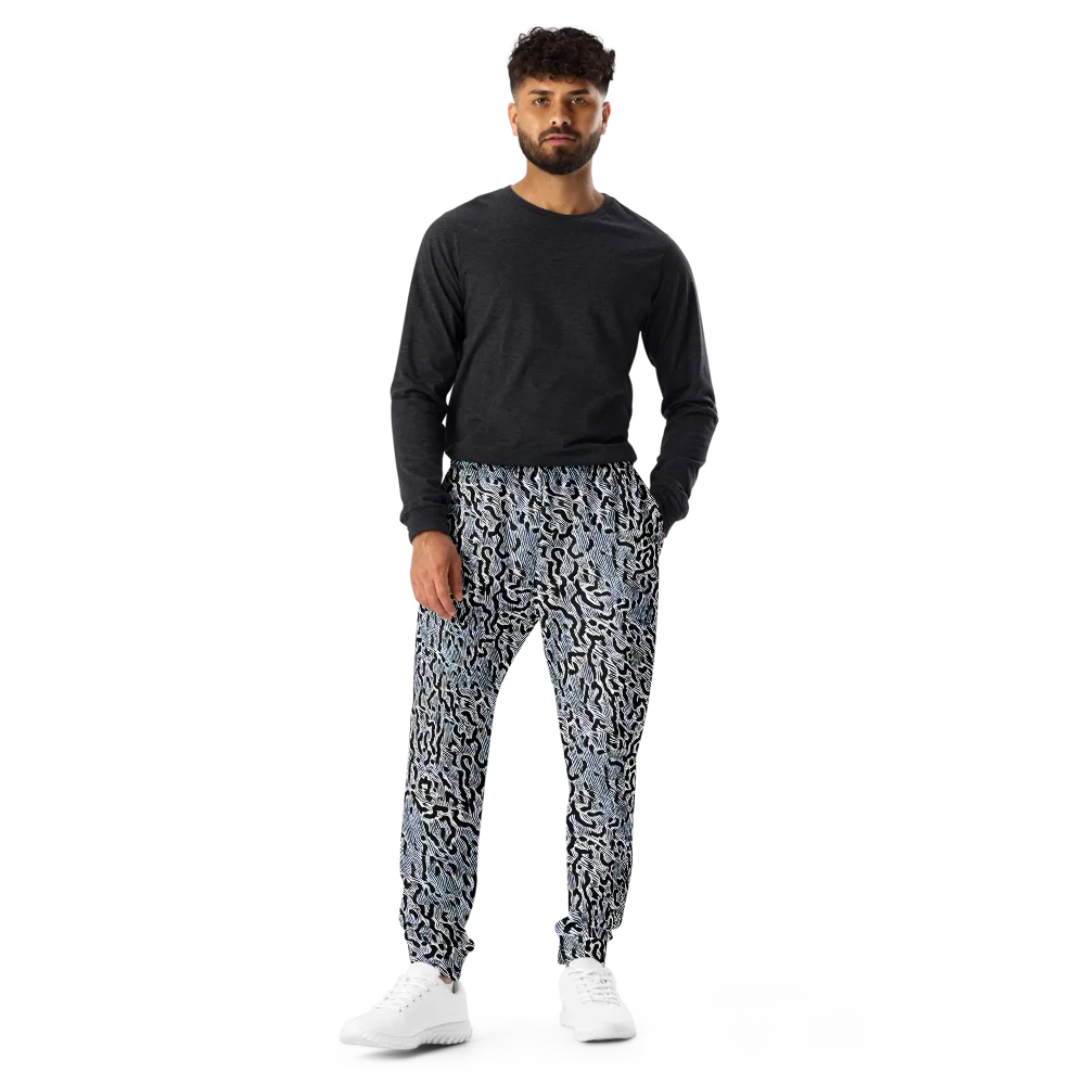 Noir Zebra on Men's Joggers — Front