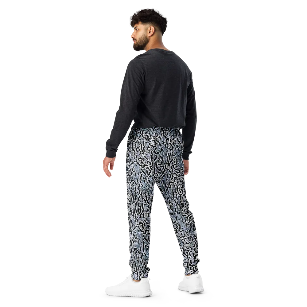 Noir Zebra on Men's Joggers — Back