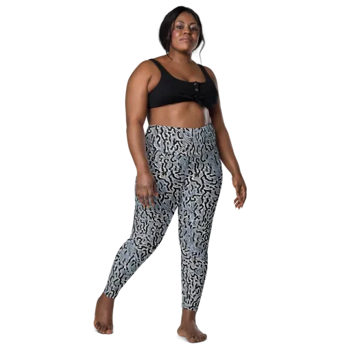 Noir Zebra on a Leggings with Pockets