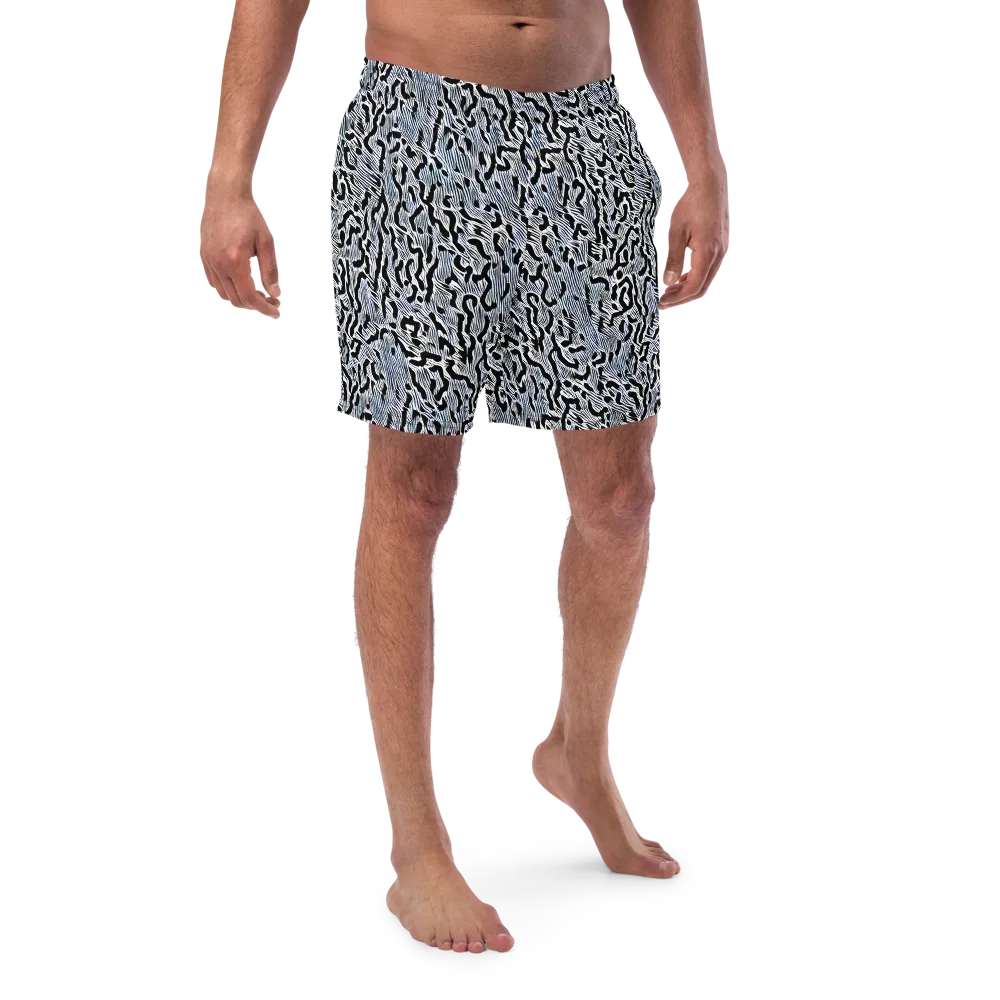 Noir Zebra on Swim Trunks — Front