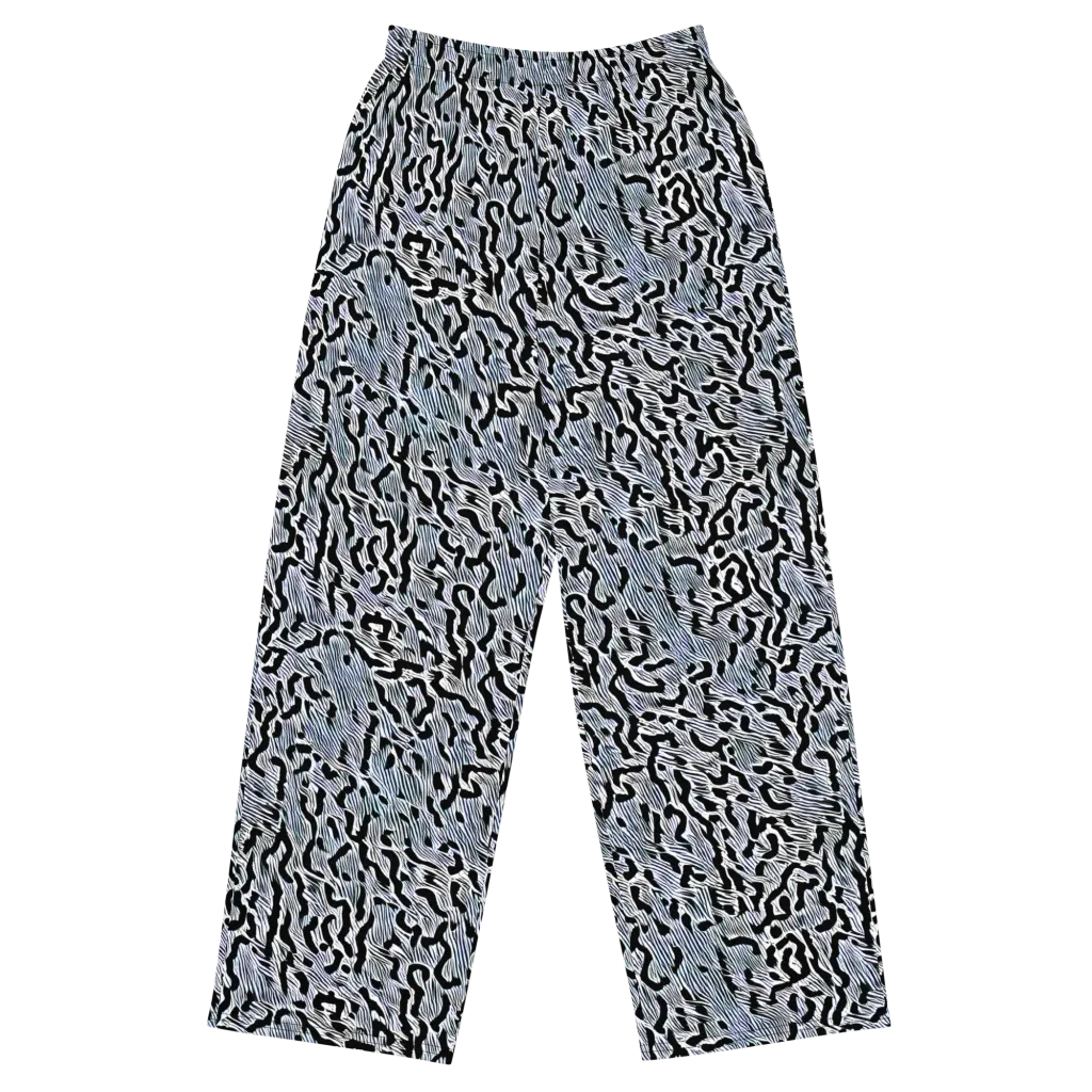 Noir Zebra on Wide-Leg Pants — Front