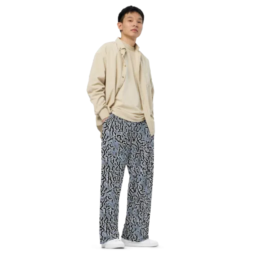 Noir Zebra on a Wide-Leg Pants