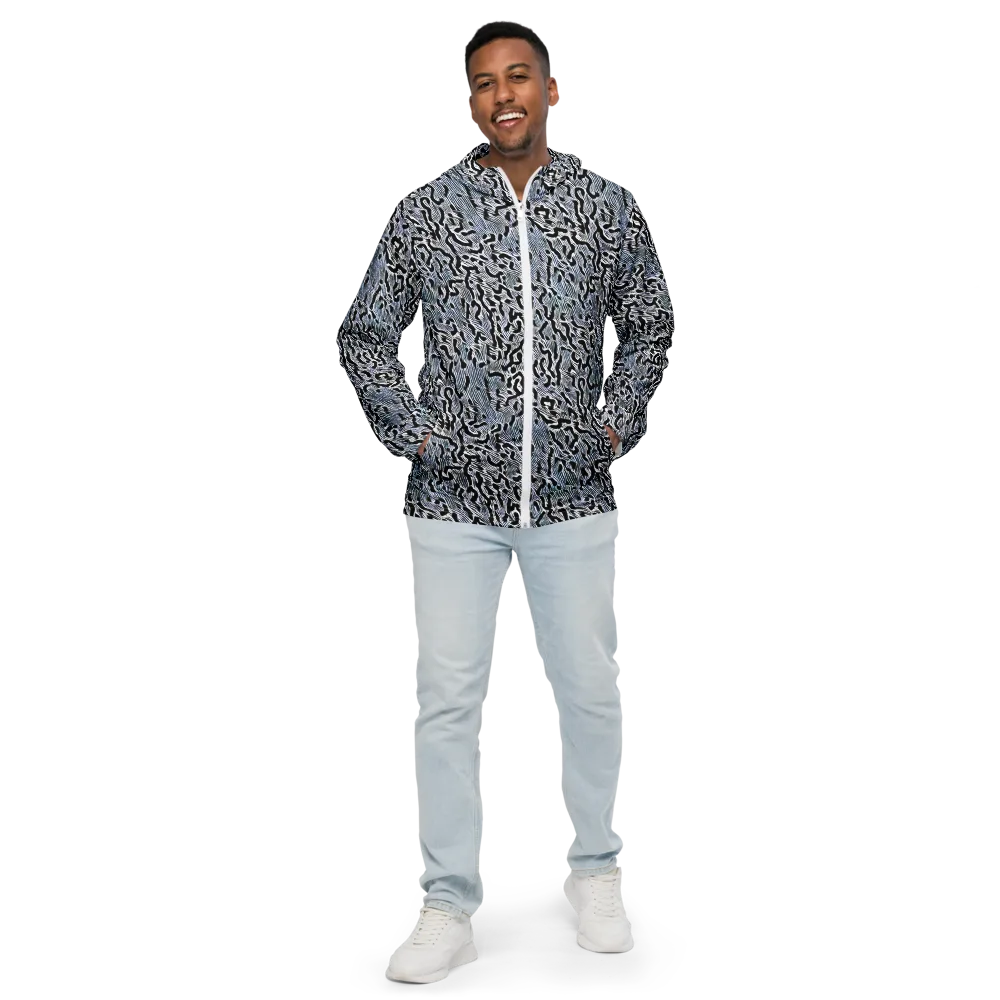 Noir Zebra on Men's Windbreaker — Front