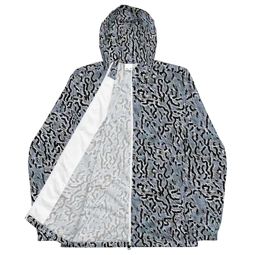 Noir Zebra on Men's Windbreaker — Front