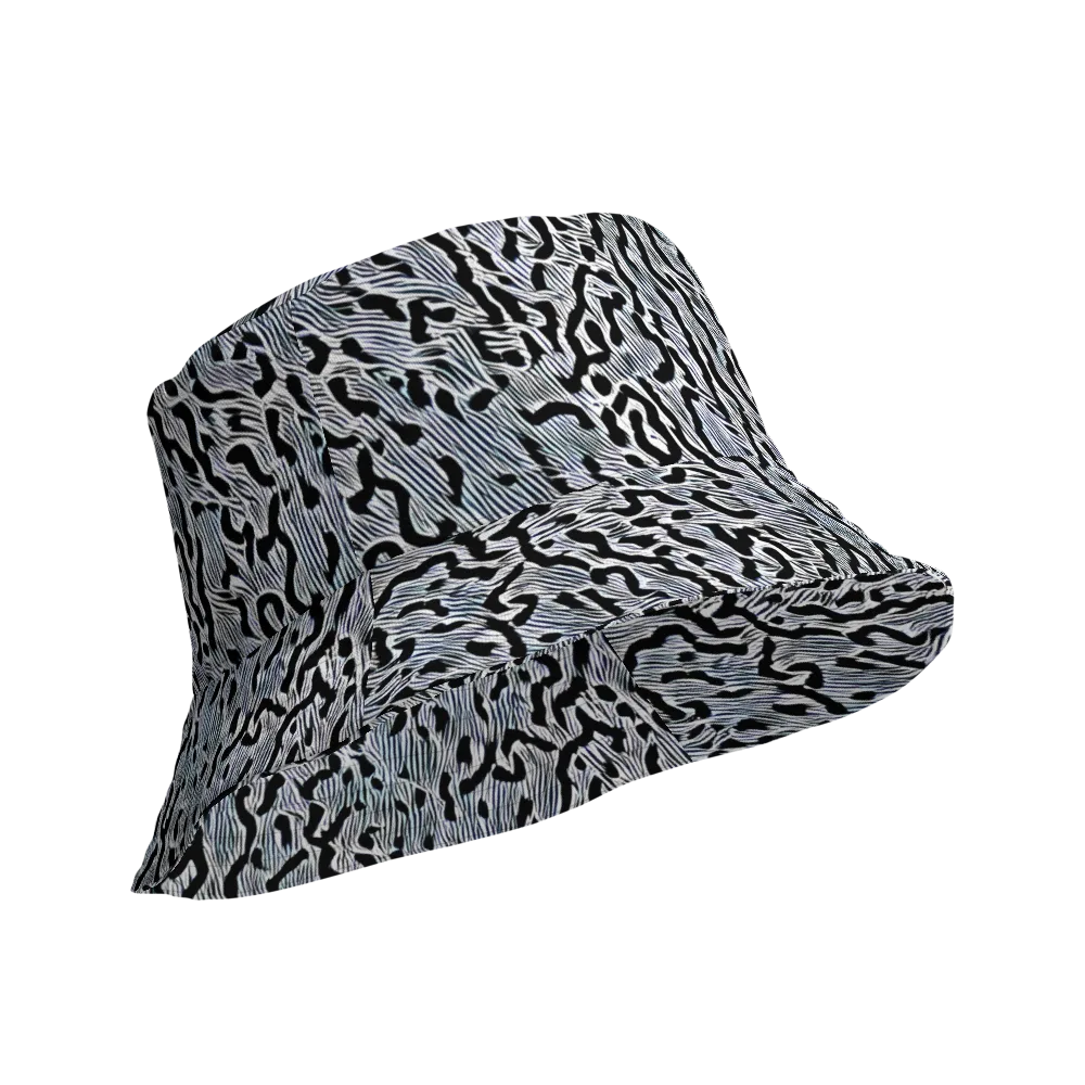 Noir Zebra on Reversible Bucket Hat — Product details Outside