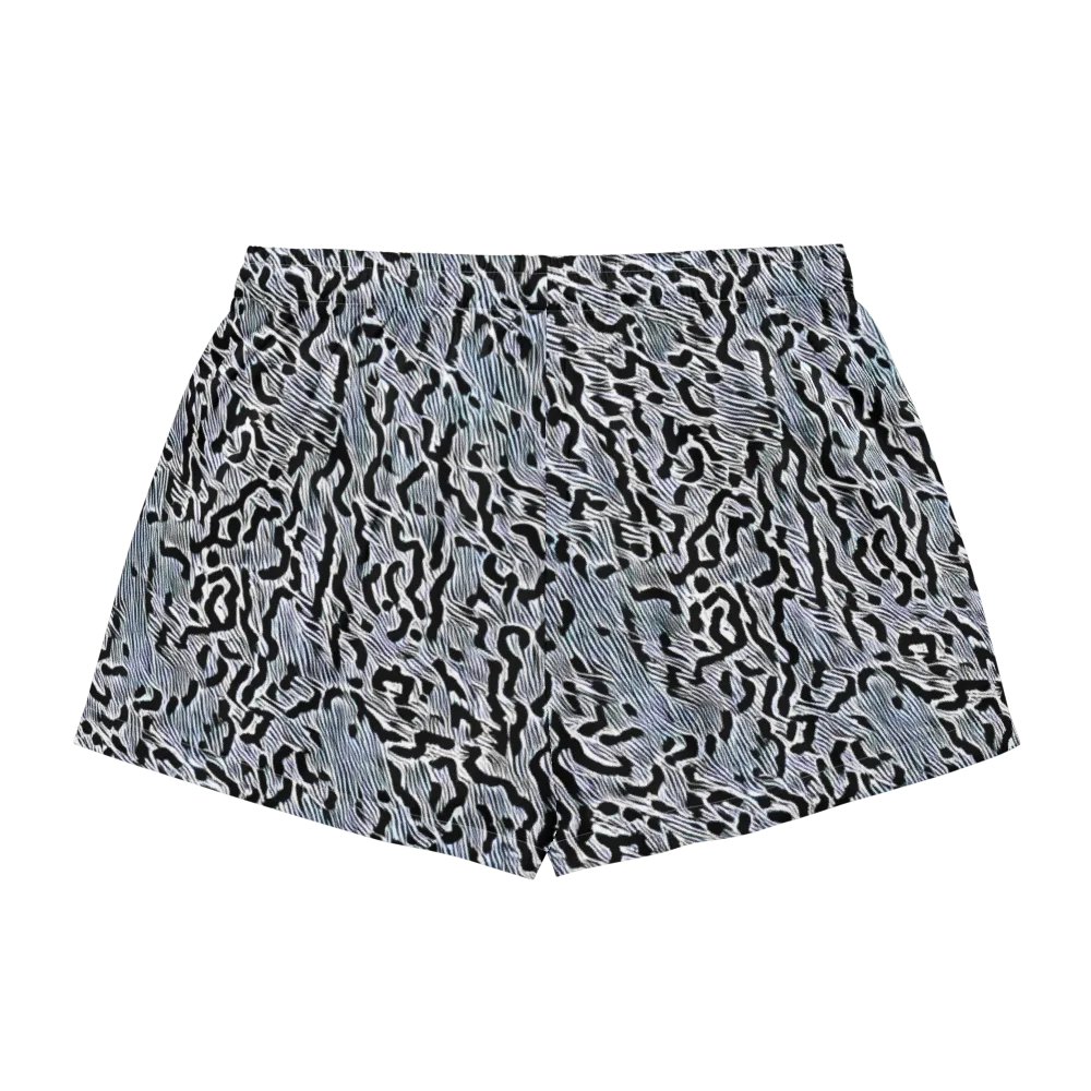 Noir Zebra on Women's Pajama Shorts — Back