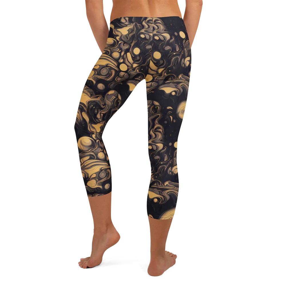 Nocturne Flow on Capri Leggings — Back