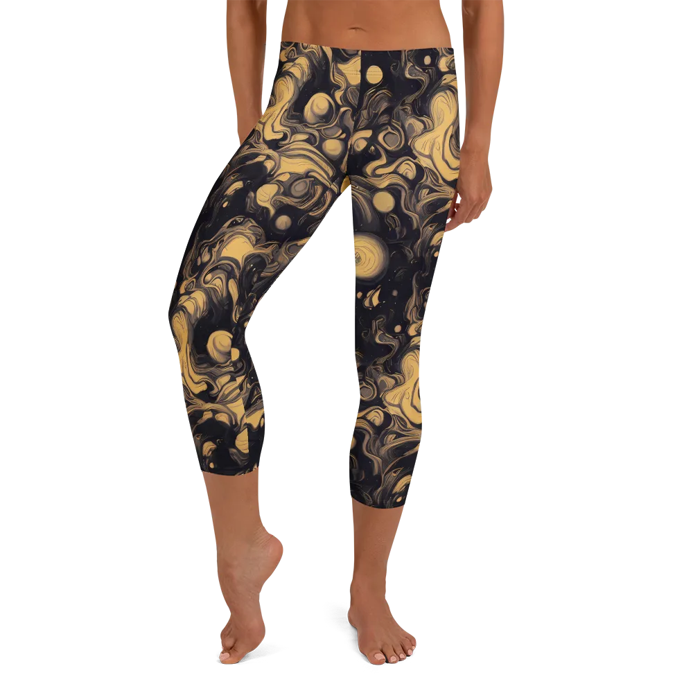 Nocturne Flow on Capri Leggings — Front