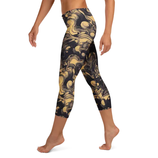 Nocturne Flow on a Capri Leggings