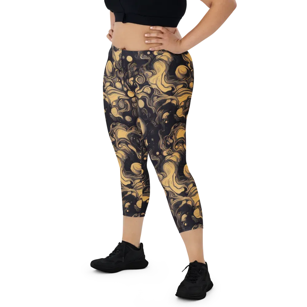 Nocturne Flow on Capri Leggings — Front