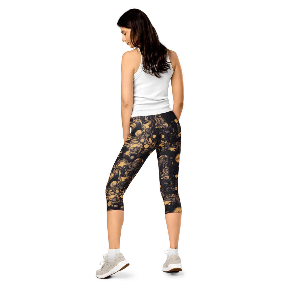 Nocturne Flow on Capri Leggings — Back