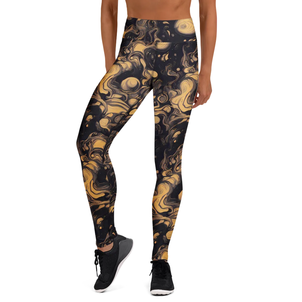 Nocturne Flow on Yoga Leggings — Front