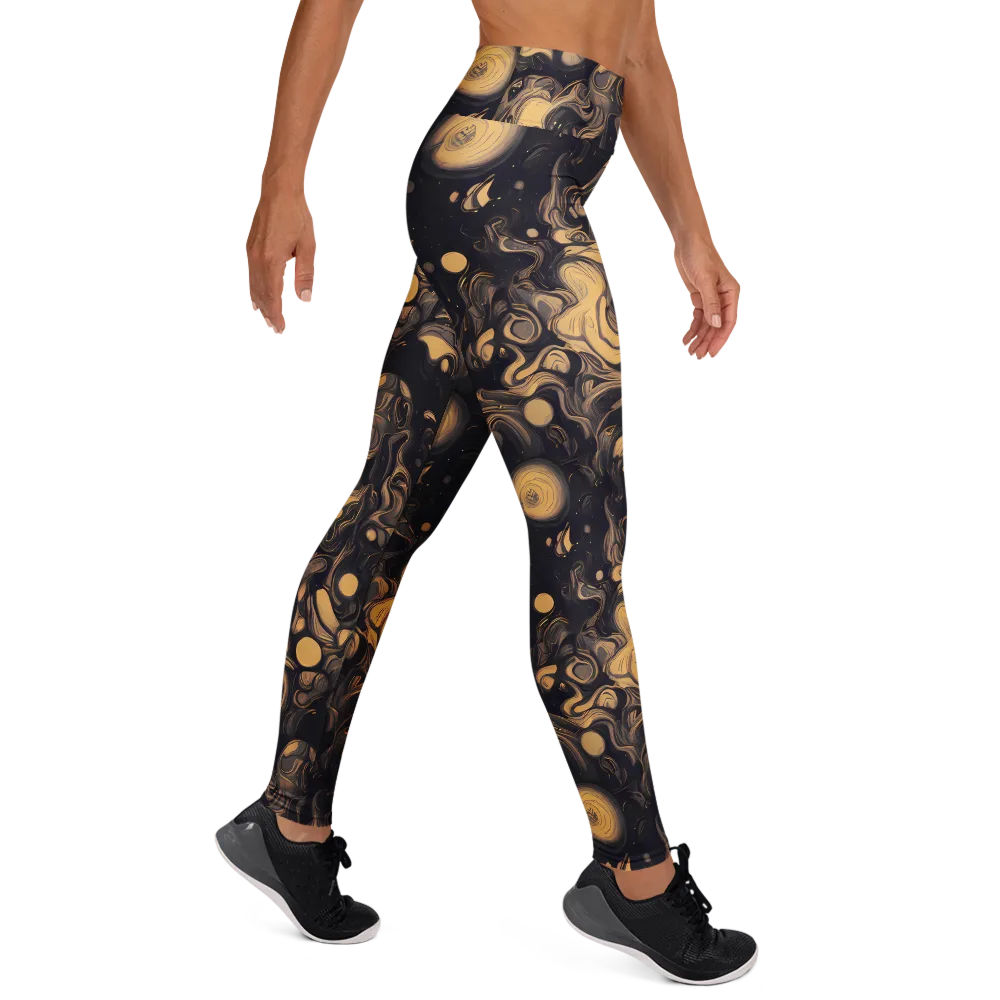 Nocturne Flow on Yoga Leggings — Right
