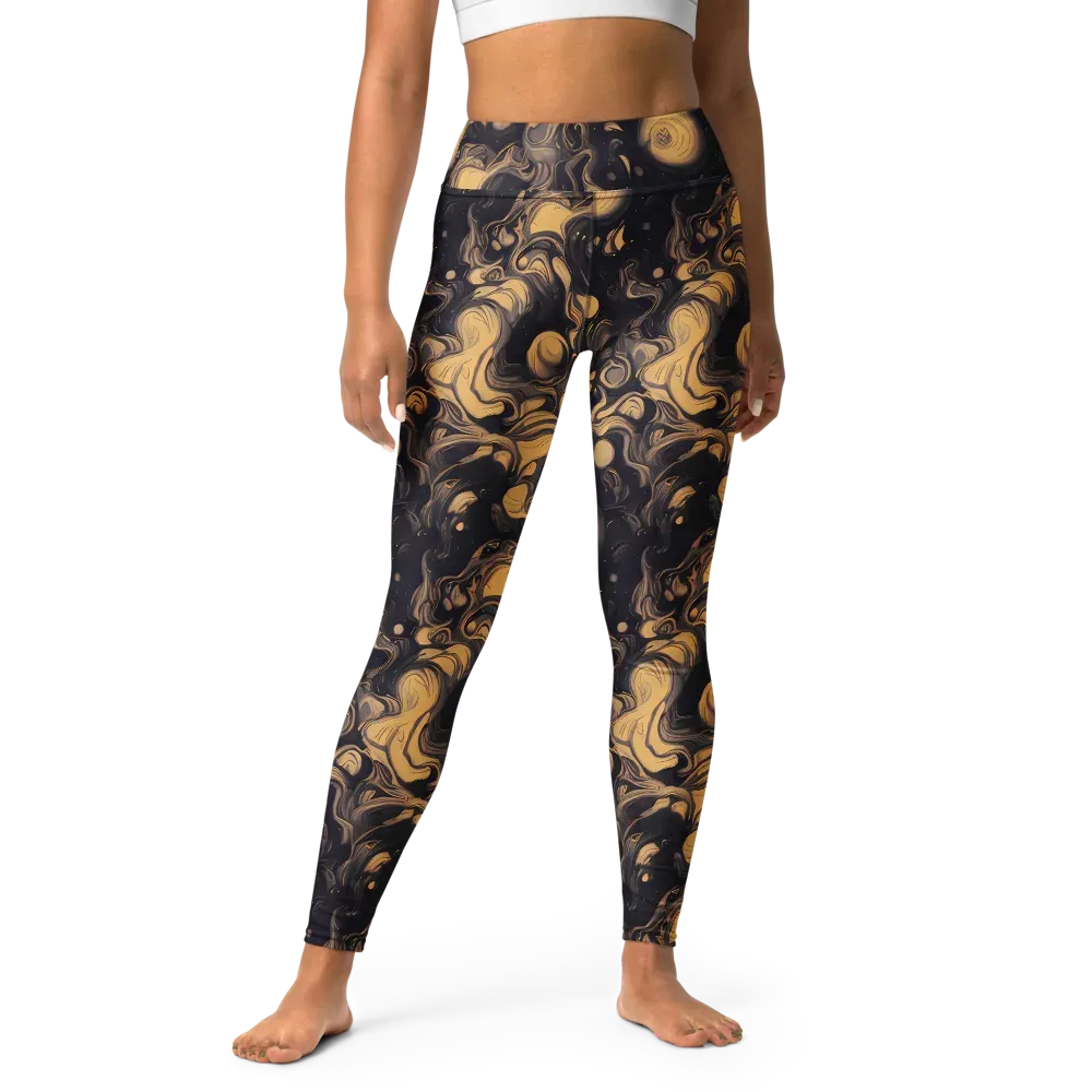 Nocturne Flow on Yoga Leggings — Front