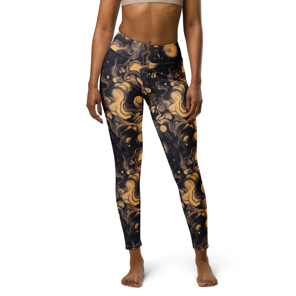 Nocturne Flow on Yoga Leggings — Front