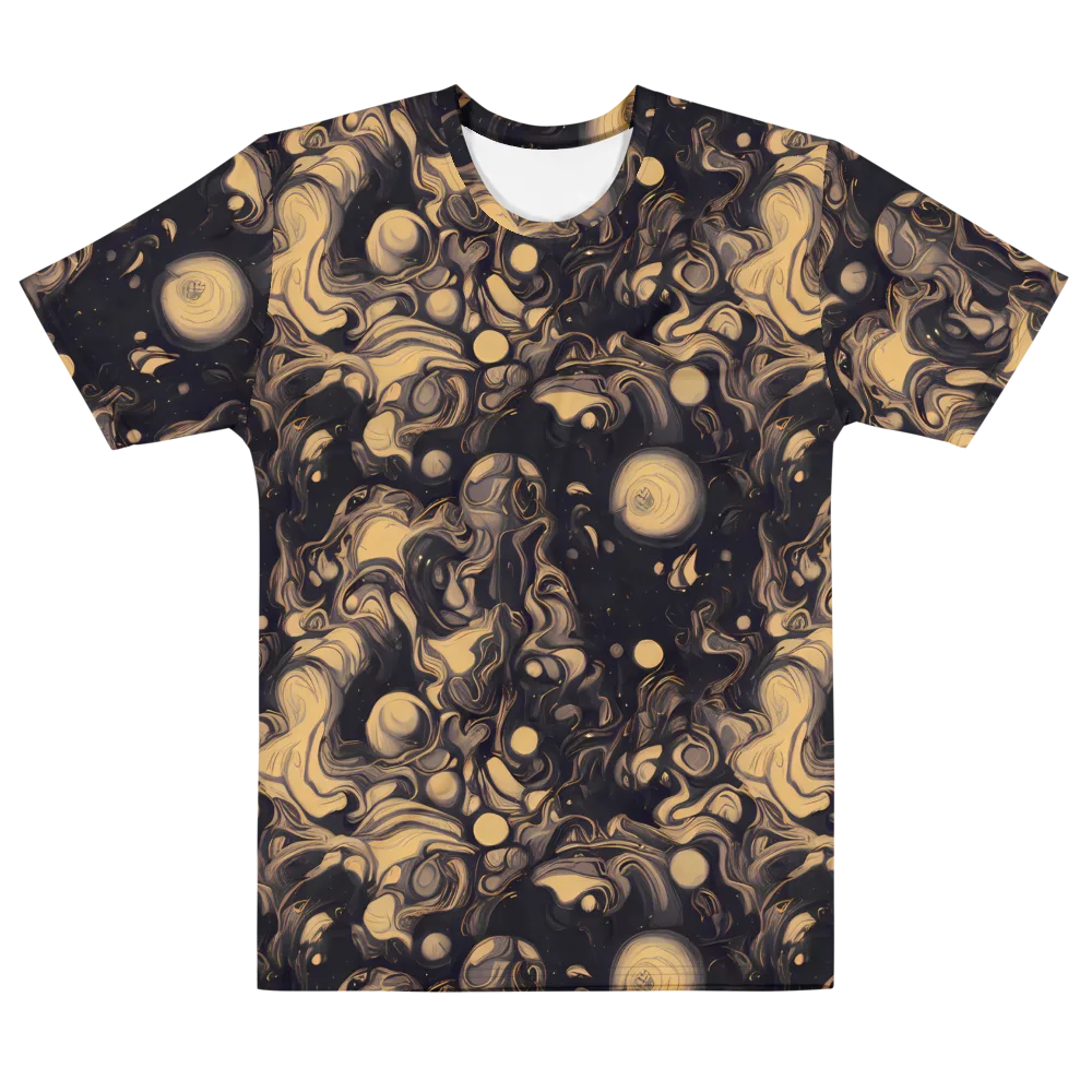 Nocturne Flow on Men's Cotton Crew Neck T-Shirt — Front