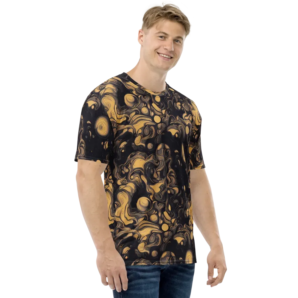 Nocturne Flow on Men's Crew Neck T-Shirt — Right