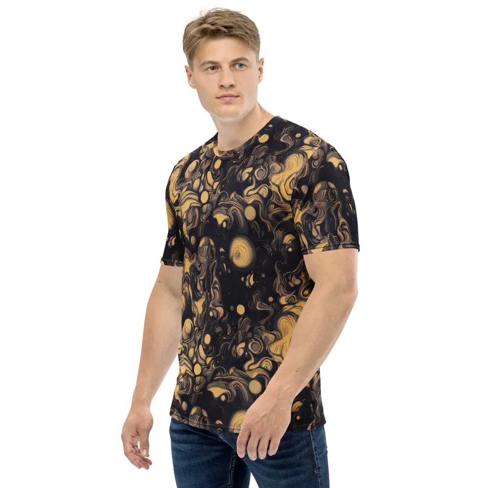 Nocturne Flow on Men's Crew Neck T-Shirt — Left