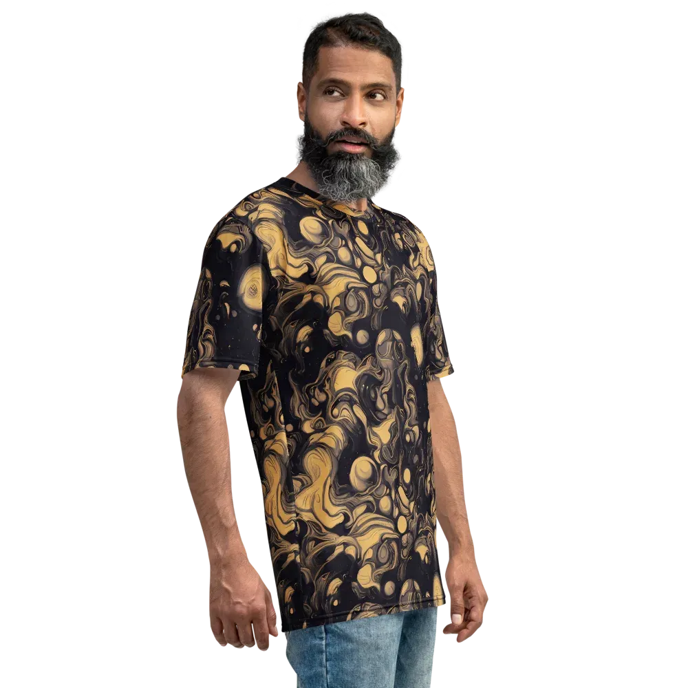 Nocturne Flow on Men's Crew Neck T-Shirt — Right
