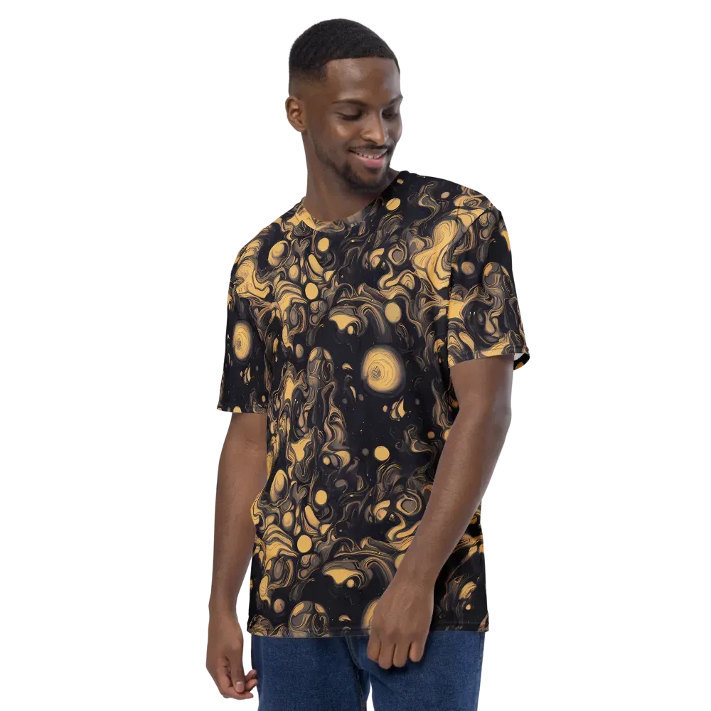 Nocturne Flow on Men's Crew Neck T-Shirt — Left
