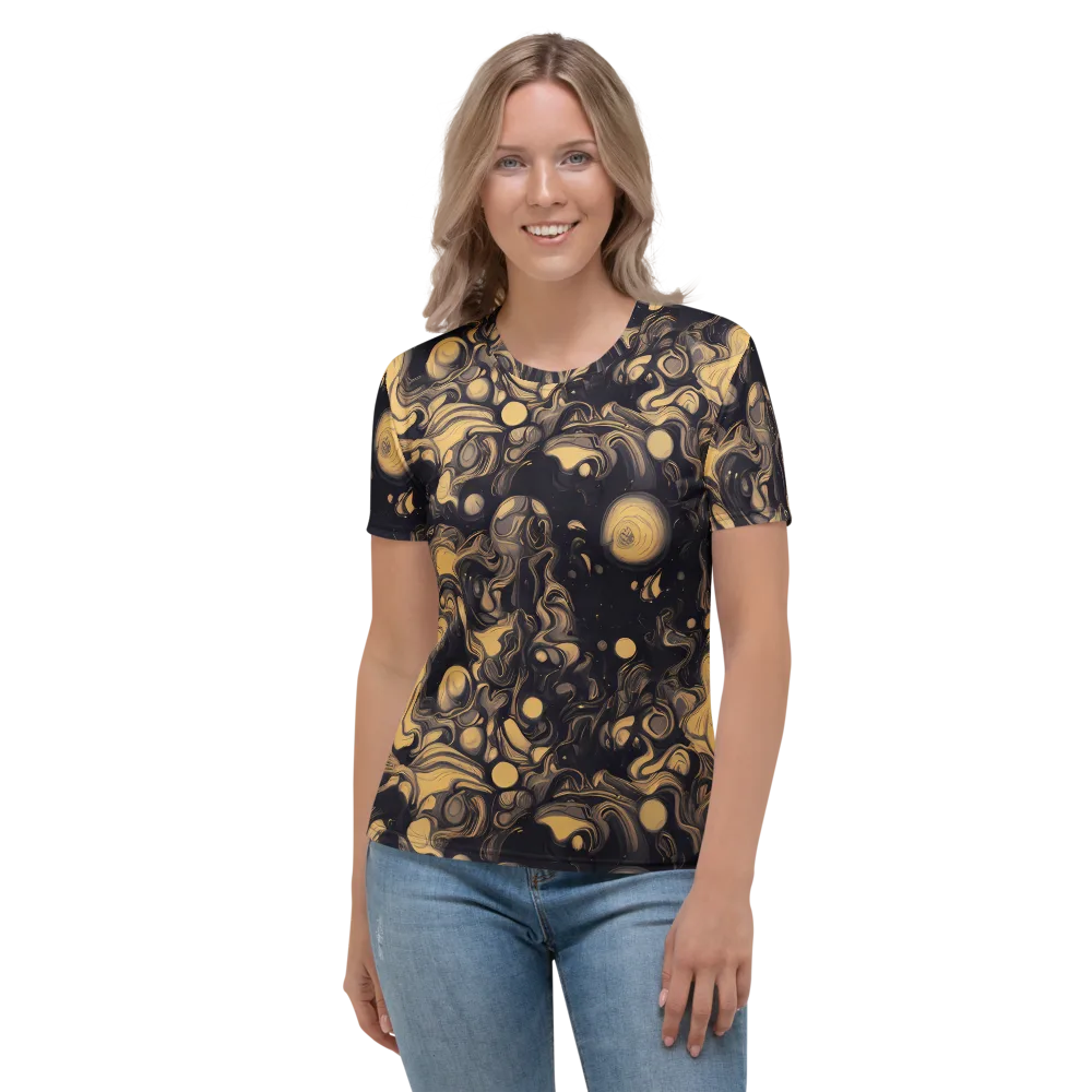 Nocturne Flow on Women's Crew Neck T-Shirt — Front