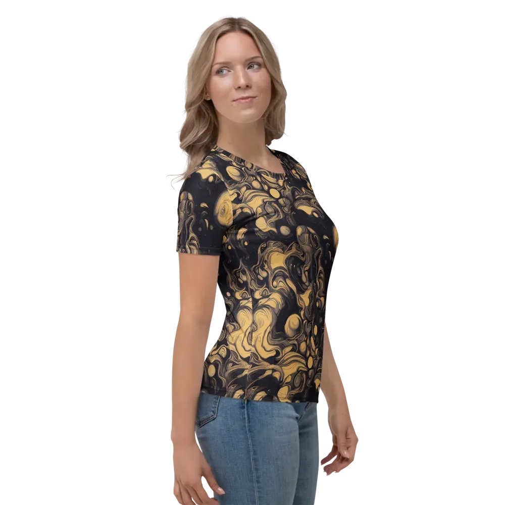 Nocturne Flow on Women's Crew Neck T-Shirt — Right