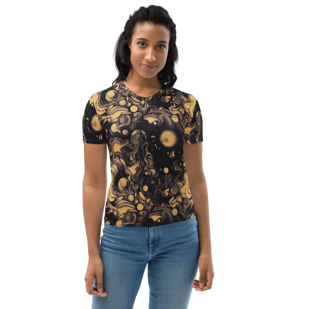 Nocturne Flow on Women's Crew Neck T-Shirt — Front