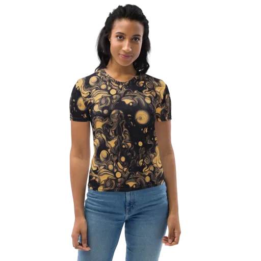 Nocturne Flow on a Women's Crew Neck T-Shirt