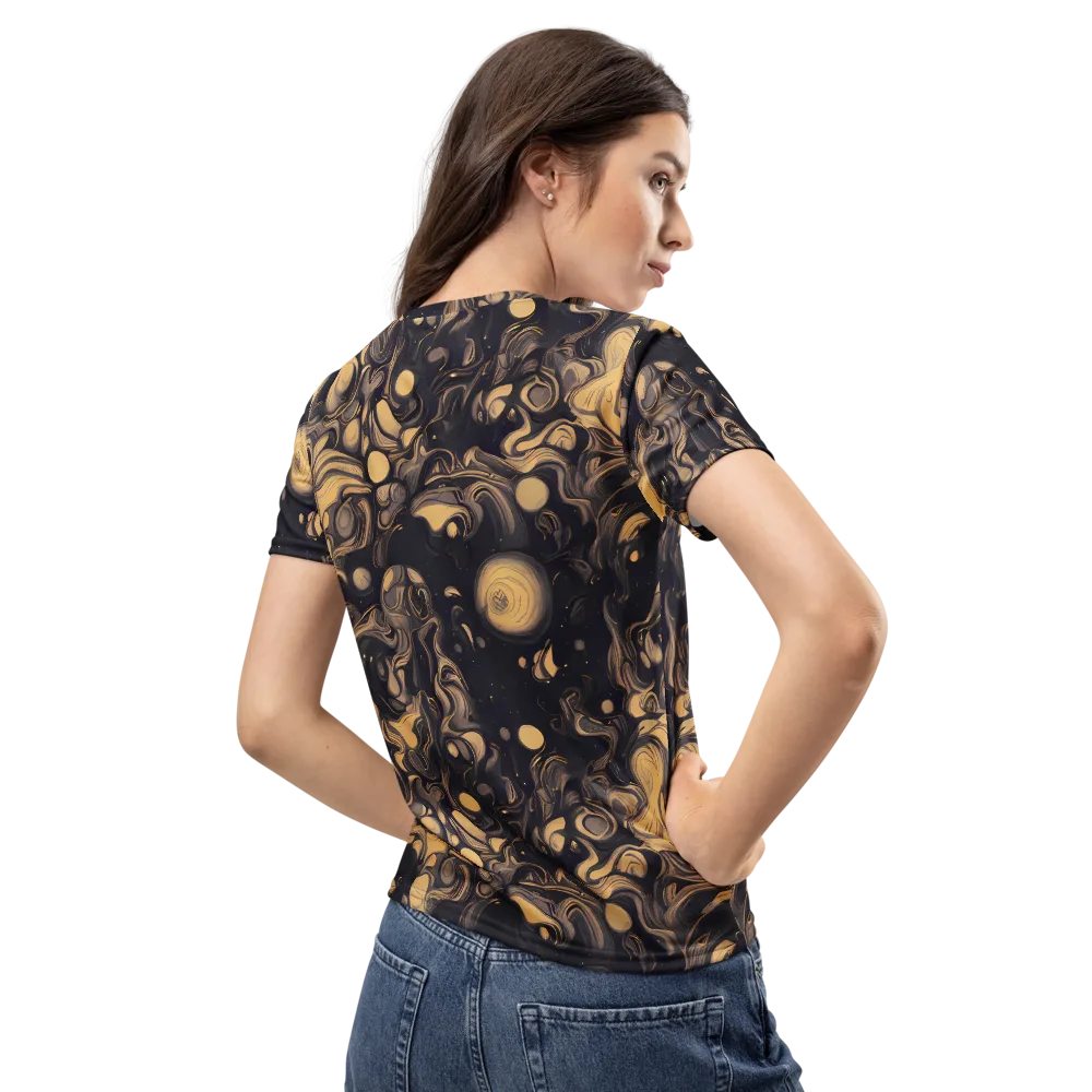 Nocturne Flow on Women's Crew Neck T-Shirt — Back