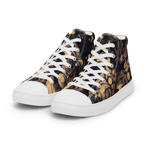 Nocturne Flow on a Women's High Top Canvas Shoes