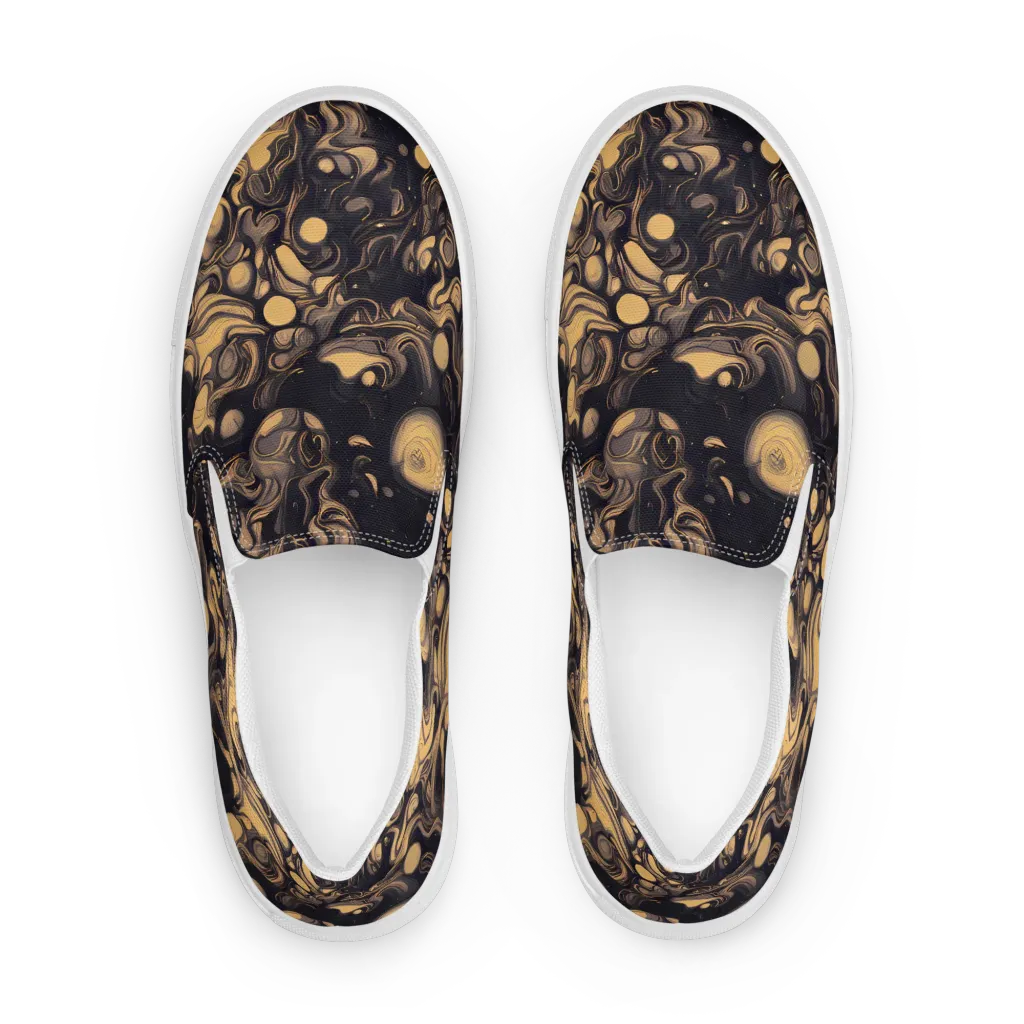 Nocturne Flow on Men's Slip-On Canvas Shoes — Front