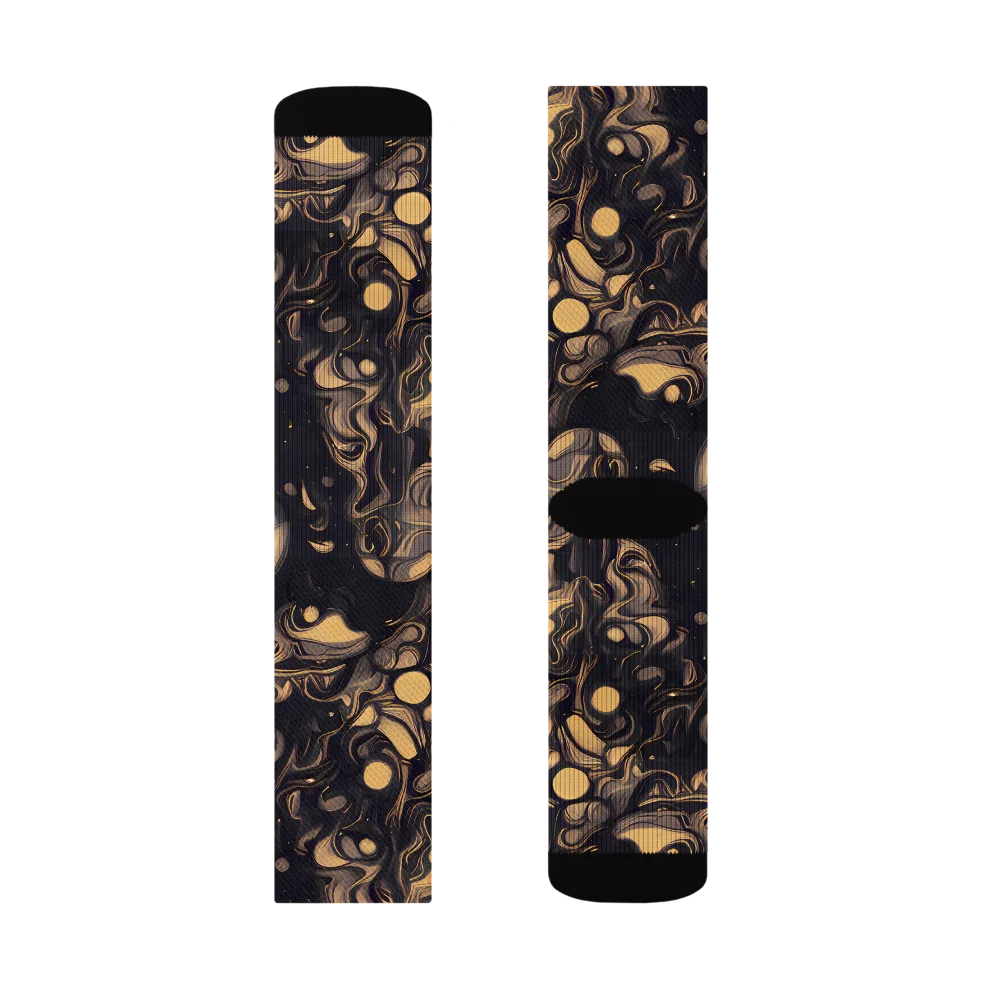 Nocturne Flow on Socks — Left Sock