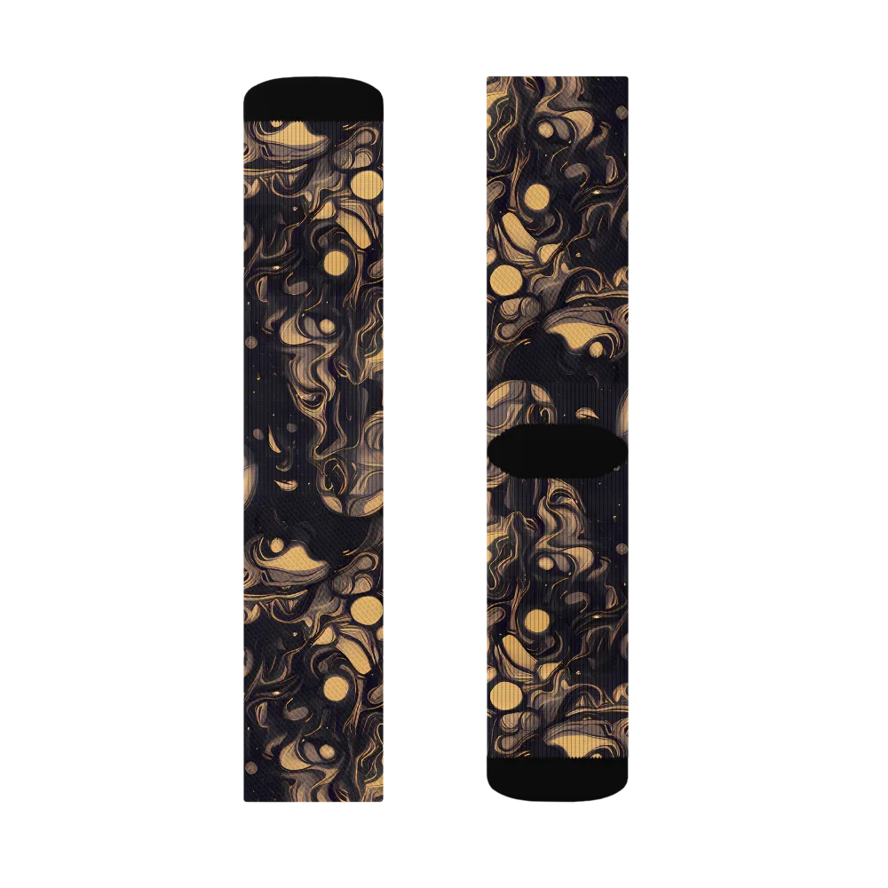 Nocturne Flow on Socks — Right Sock