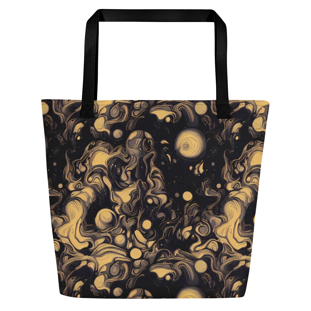 Nocturne Flow on Large Tote Bag W/ Pocket — Front