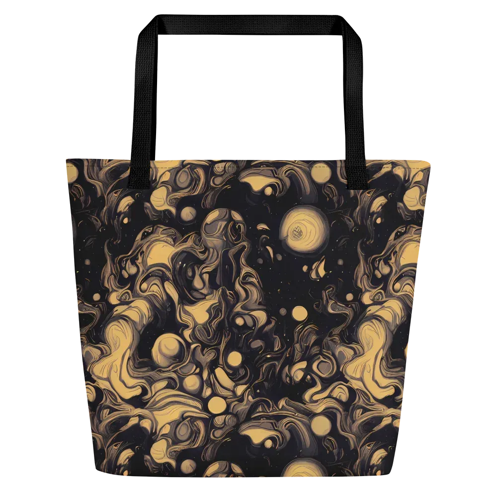 Nocturne Flow on Large Tote Bag W/ Pocket — Front