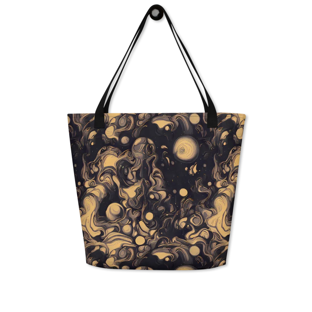 Nocturne Flow on Large Tote Bag W/ Pocket — Front