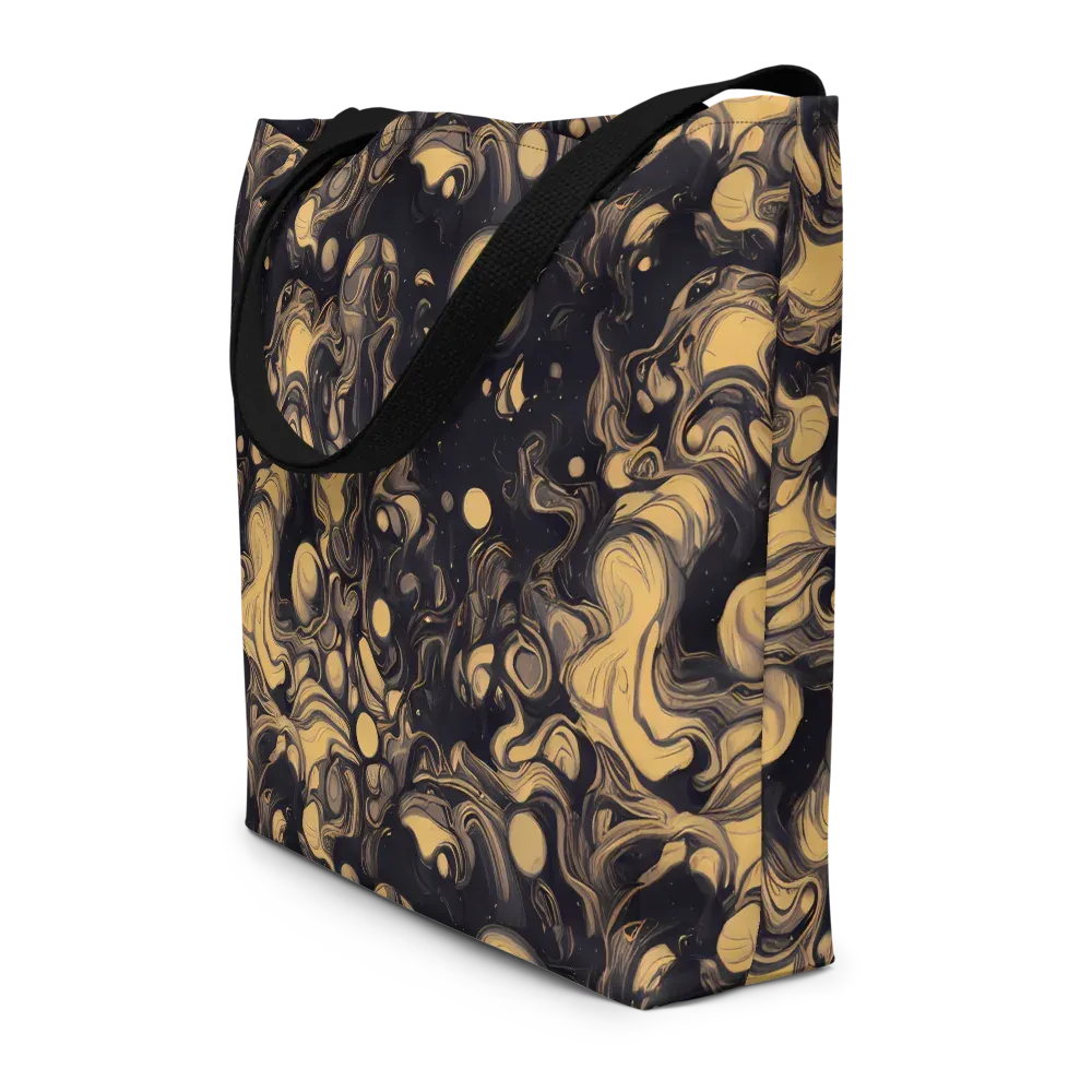 Nocturne Flow on Large Tote Bag W/ Pocket — Front