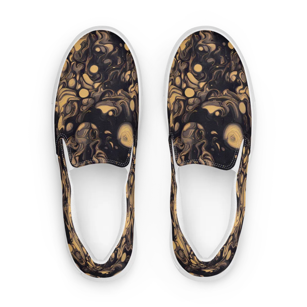 Nocturne Flow on Women's Slip-On Canvas Shoes — Front