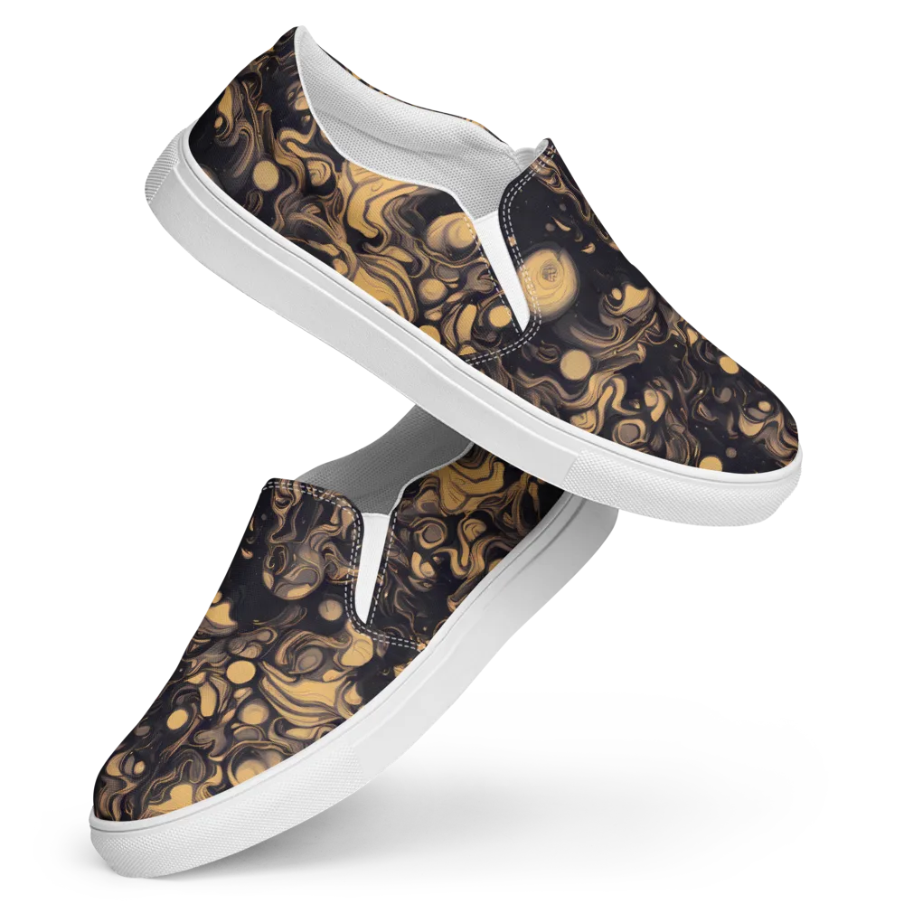 Nocturne Flow on Women's Slip-On Canvas Shoes — Front