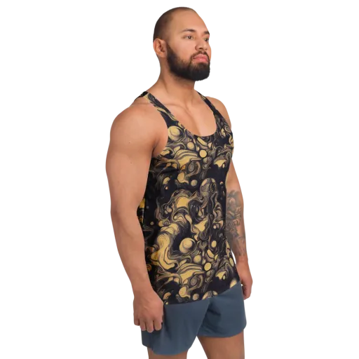 Nocturne Flow on a Men's Tank Top