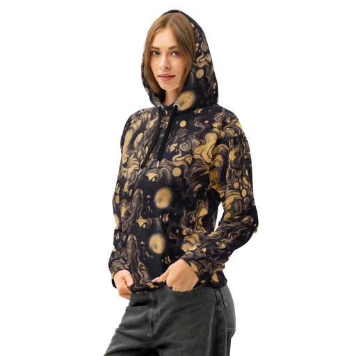 Nocturne Flow on a Cotton Hoodie