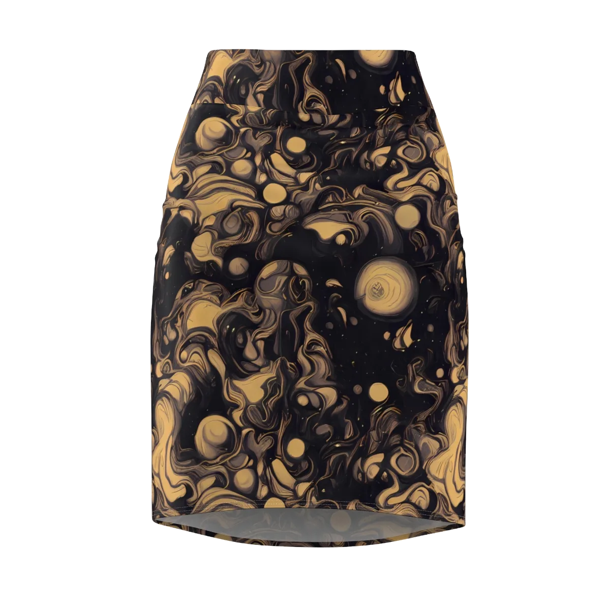 Nocturne Flow on Pencil Skirt — Front