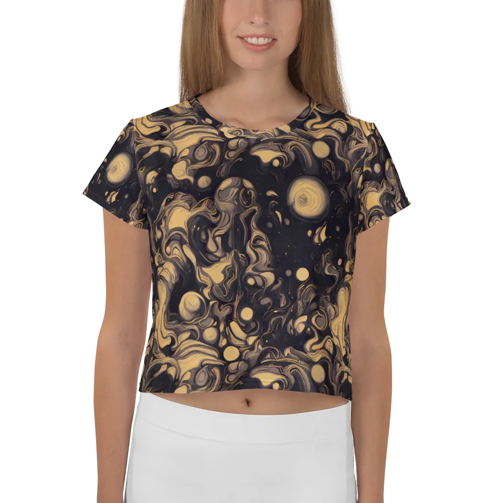 Nocturne Flow on Crop Tee — Front