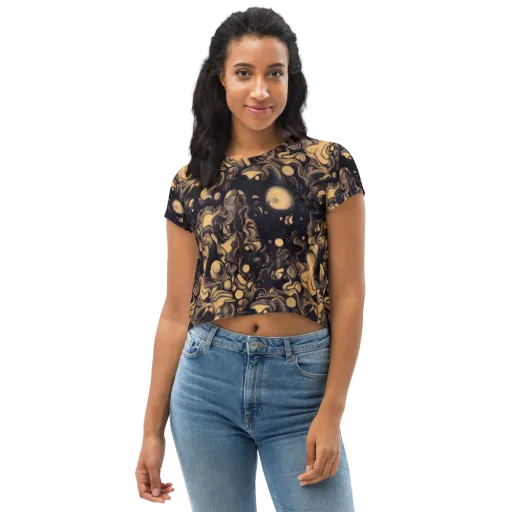 Nocturne Flow on a Crop Tee